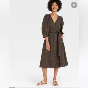 Target A New Day Gingham Wrap Dress